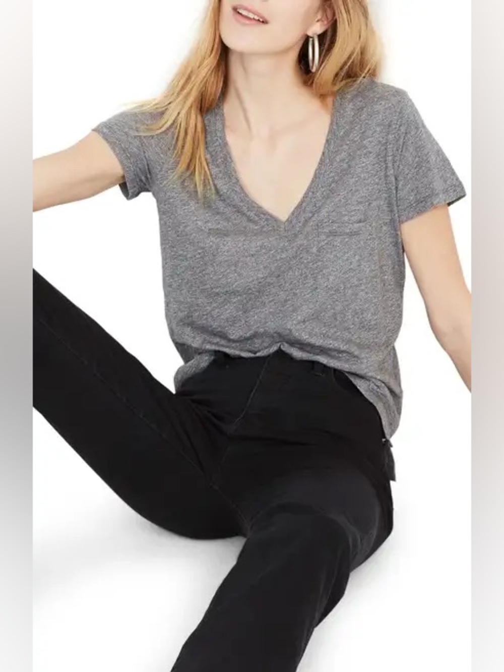 Madewell Whisper Cotton V-Neck Pocket Tee